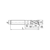 Solid carbide milling Torus mill General machining of Al and Al alloys ALG-2R - Makotools Industrial Supply Tools for Metal Cutting